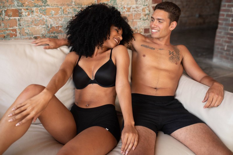 Posing on the beds in shorts