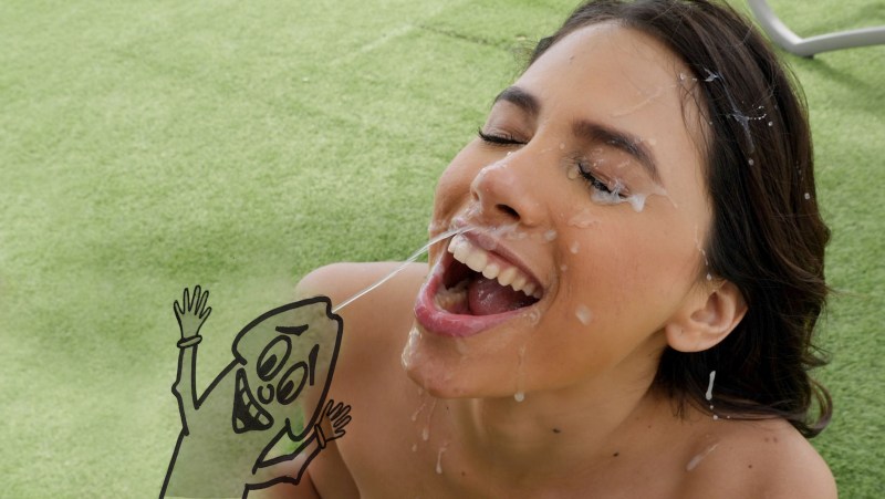 Cumshots on the faces of Russian beauties