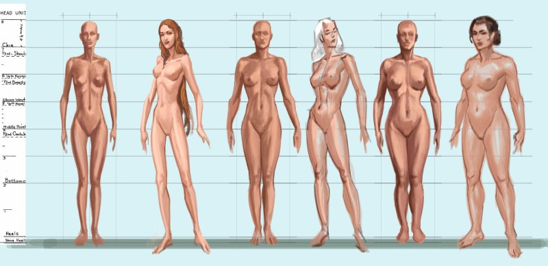 Naked female body Anatomy