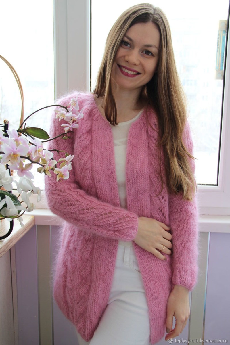 Summer openwork blouses with knitting needles with schemes and description for women