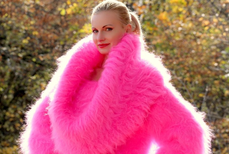 Knitted sweaters from different yarns