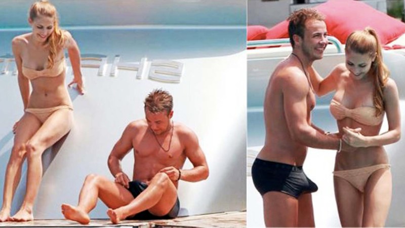 The dress lifted up at the wedding