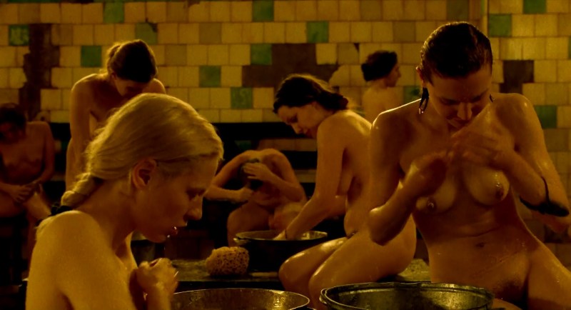 Naked women in the locker room