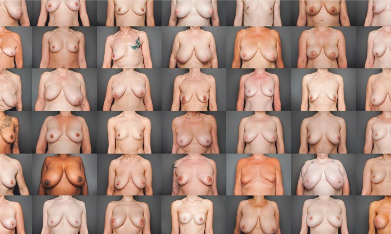 Beautiful naked female breasts