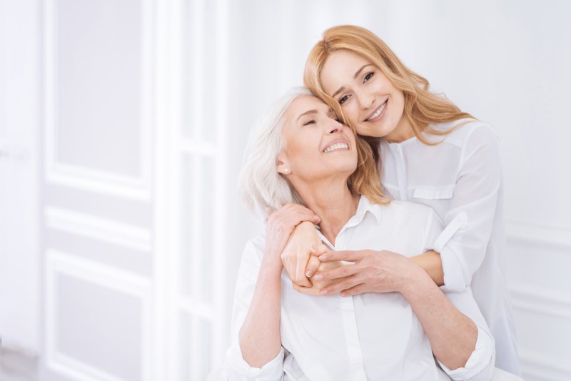 The family looks out