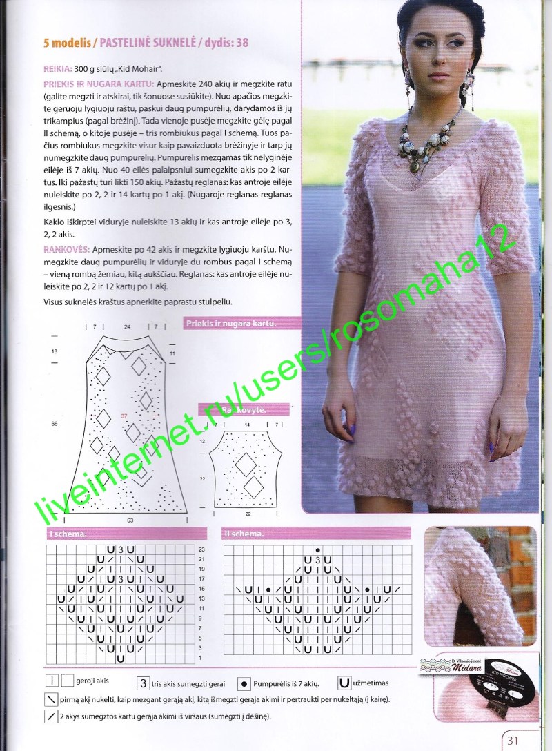 Openwork blouses with knitting needles with a description