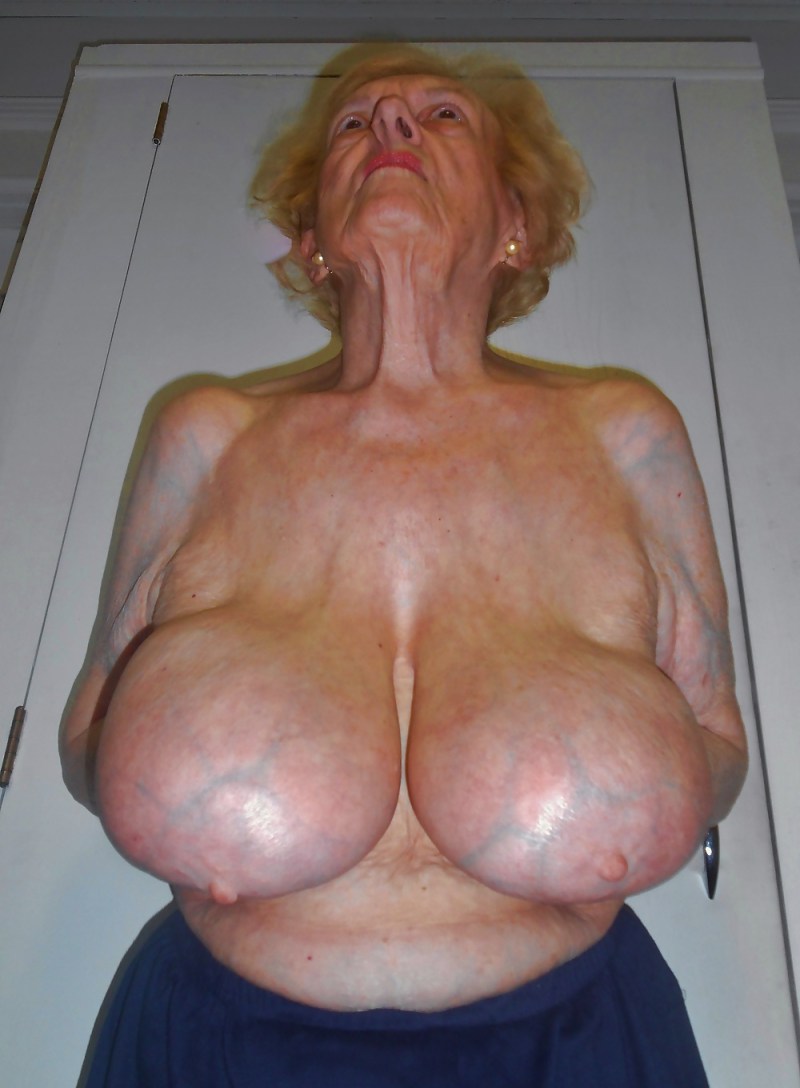 Elderly women with big breasts