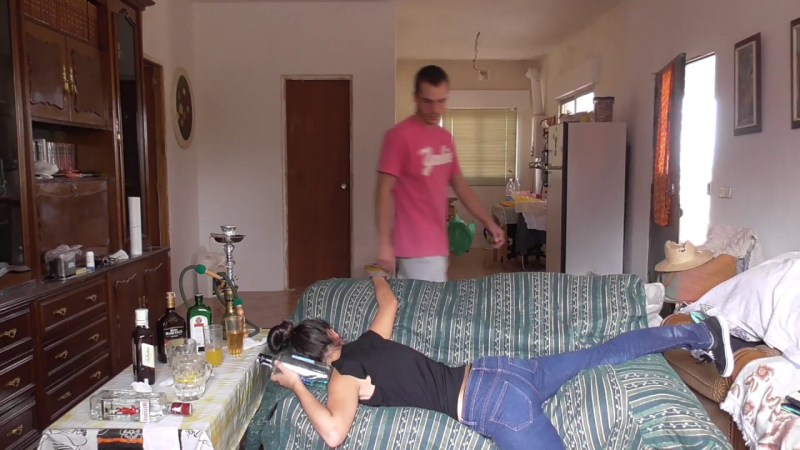 Catherine Shallen smokes