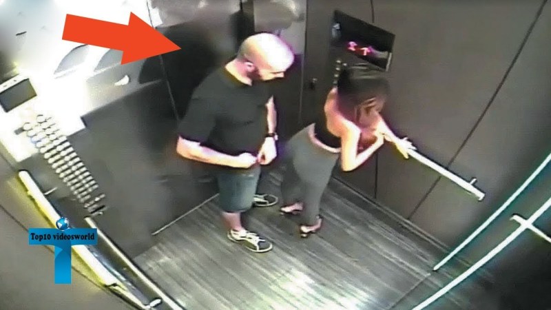 Hidden camera in the elevator
