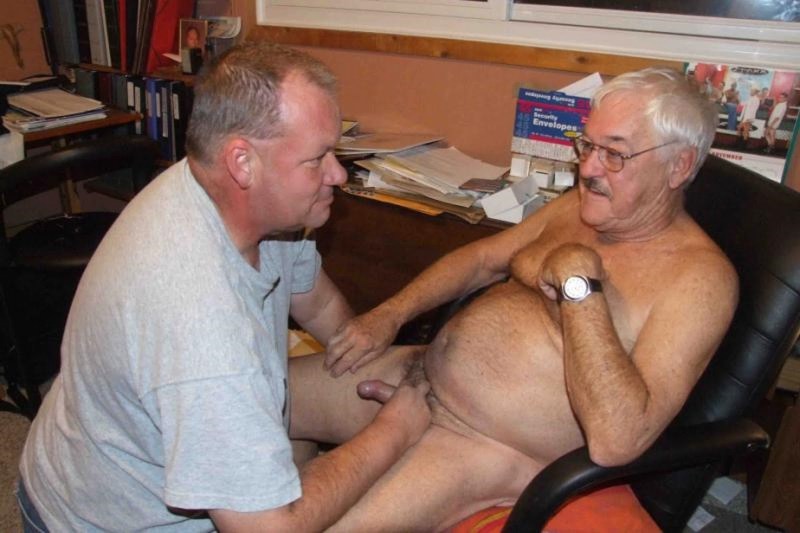 Naked mature man with a member