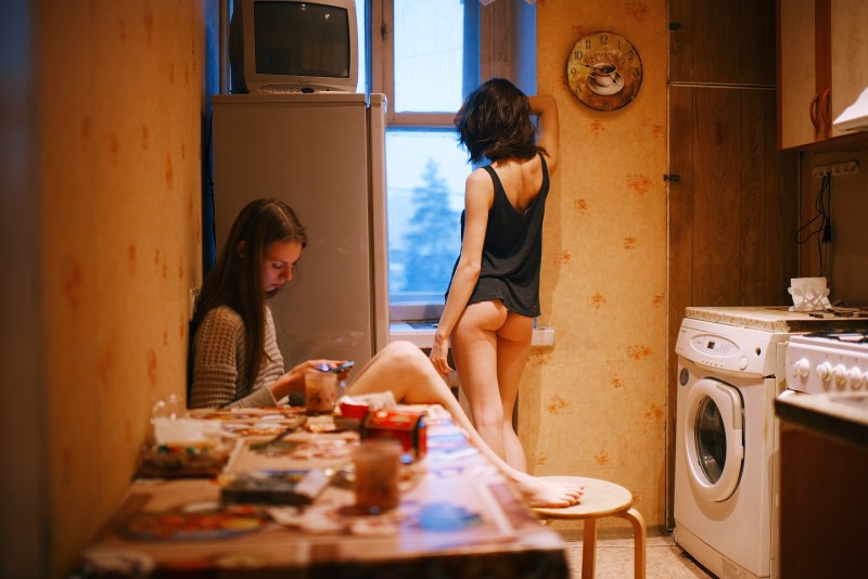 Elderly ladies get acquainted