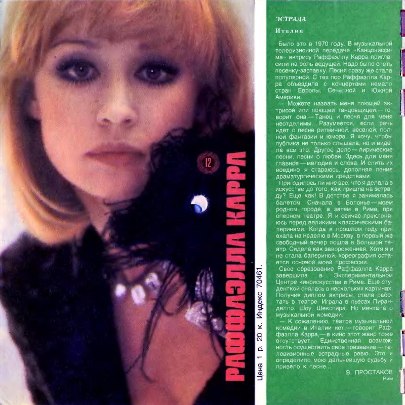 Raffaella Carrà in his youth