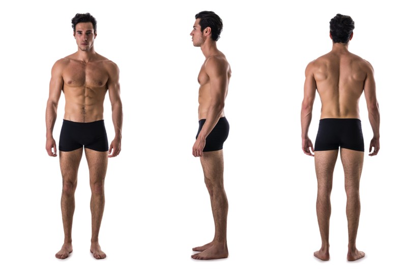 Rod of the bar to the chin standing