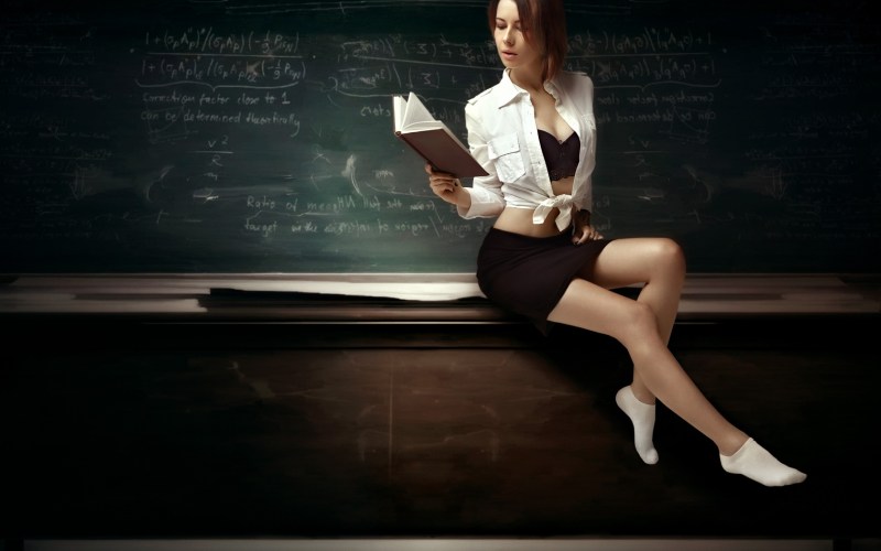 Girls pose in stockings