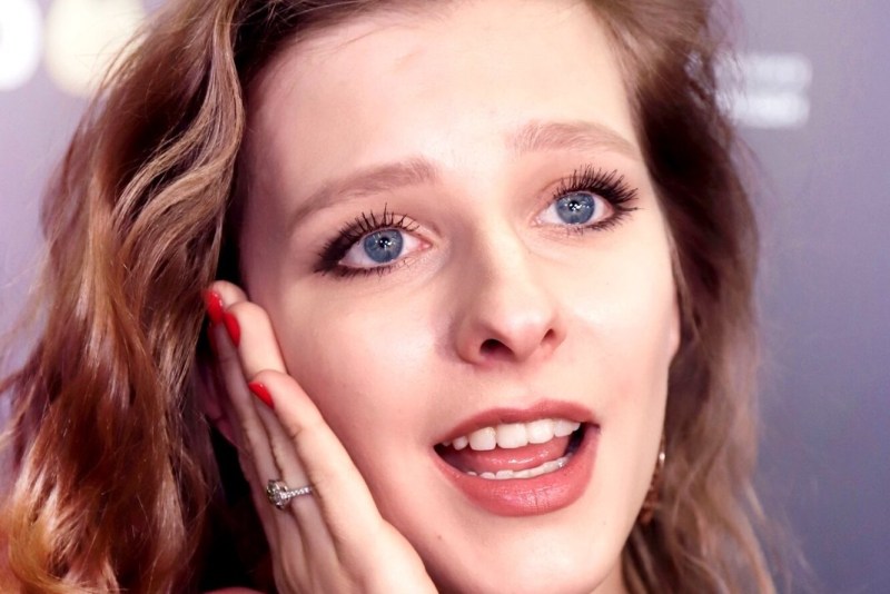 Elizabeth Arzamasova in a fur coat