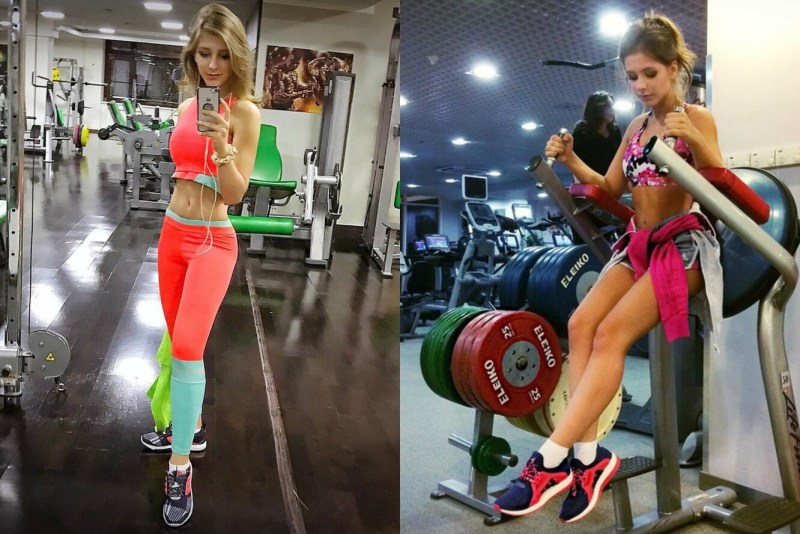 Lisa Arzamasova in the gym