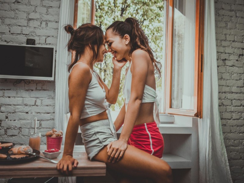 Girls are engaged in lesbianism