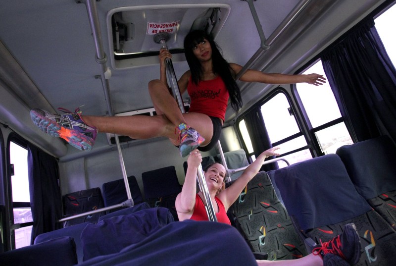 A lot of naked heifers on a yacht