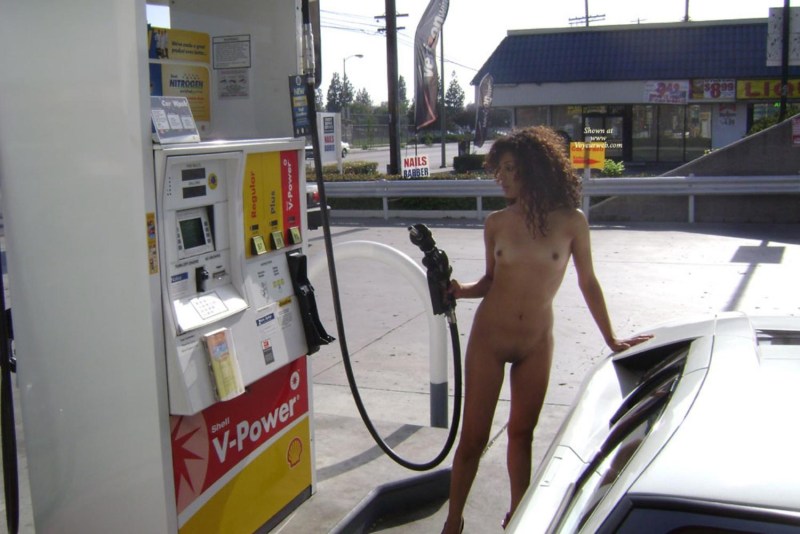 Naked passenger in the car
