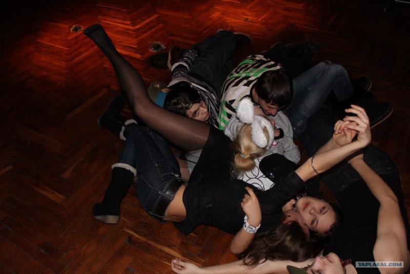 Drunk girls after the club