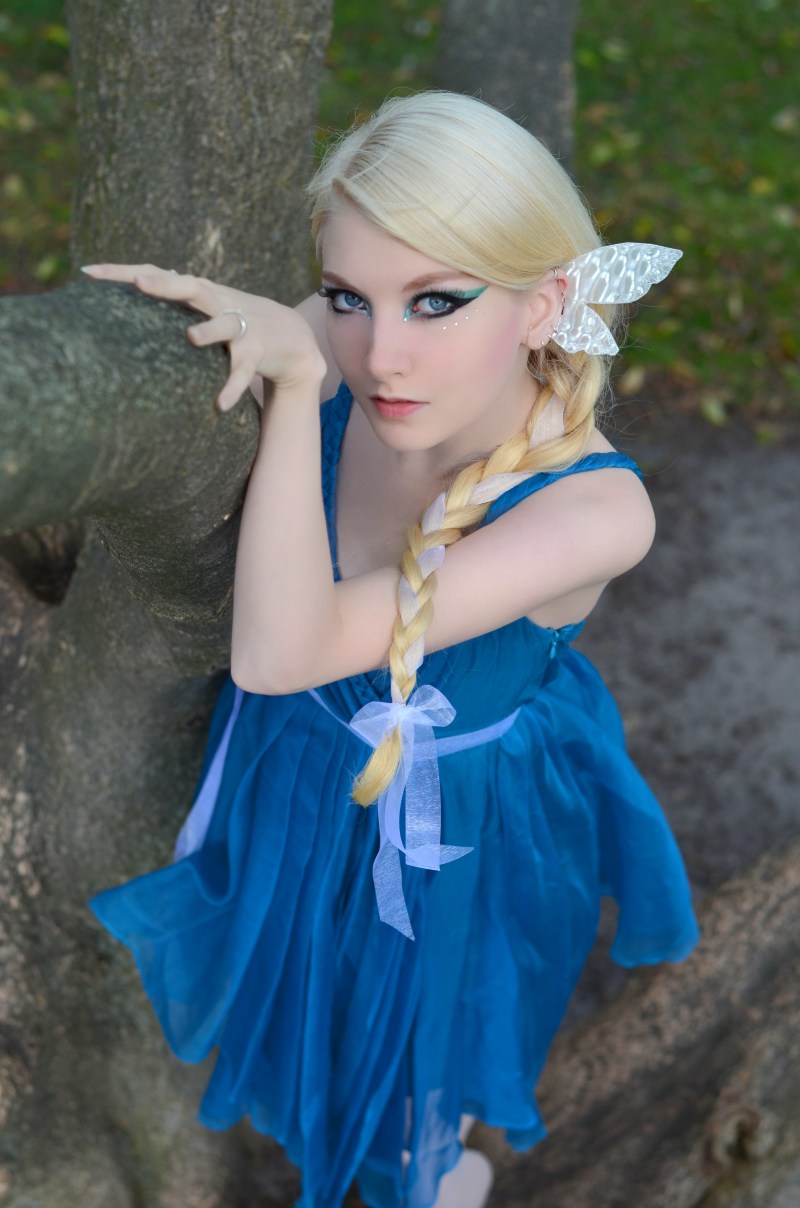 Little girl with her hair loose