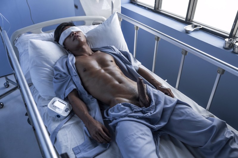 Naked men in the hospital