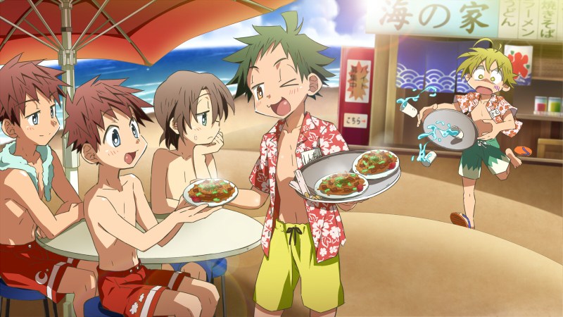 Naked man with a cup of coffee