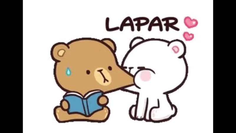 Gif Mishka is white and brown