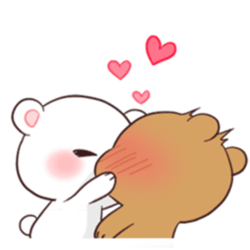 Passionate kiss before bedtime