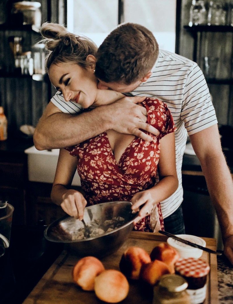 Hugs GIF in the kitchen