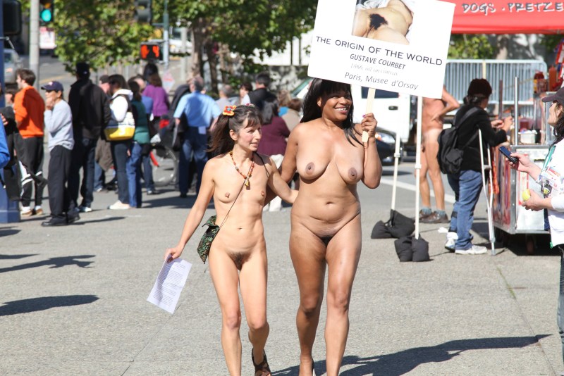 Naked people on the street