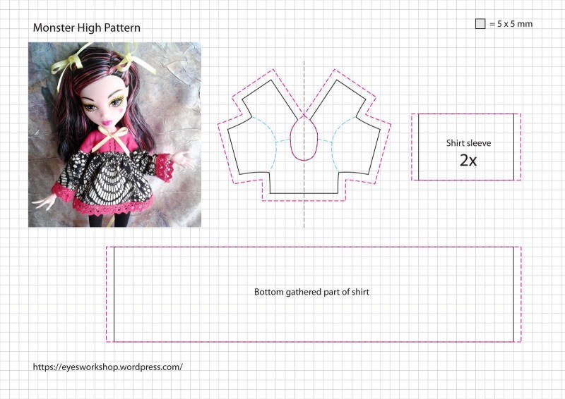 Patterns of clothes for dolls Ever After Hai
