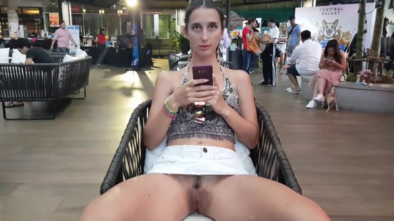 Huge cock in a public place