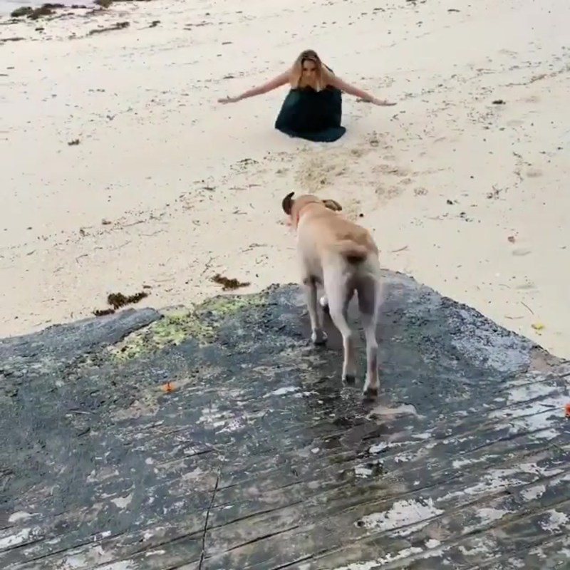 Love Orlova on the beach