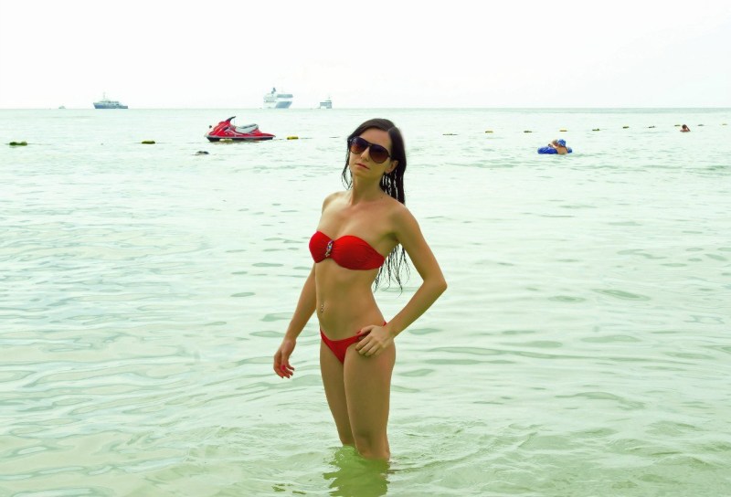 Olga Pleshkova in a swimsuit