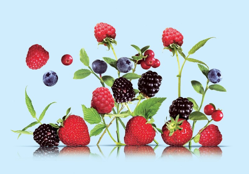 Heart of strawberries