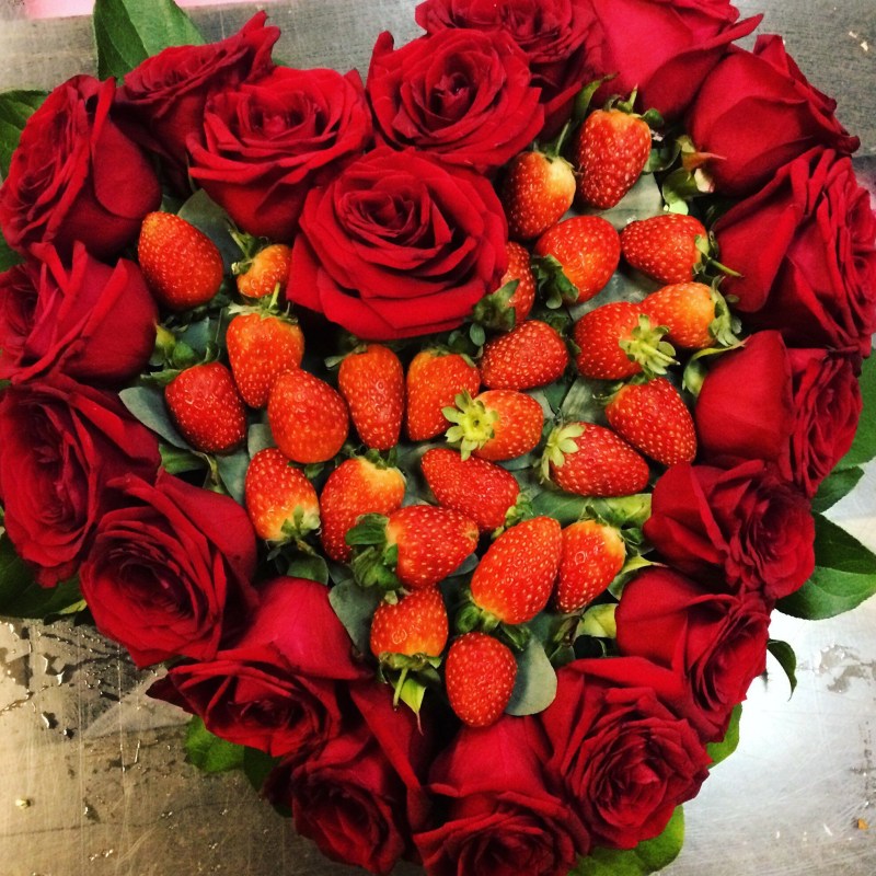 Girl with strawberries