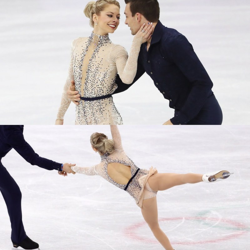 Naked skaters on ice