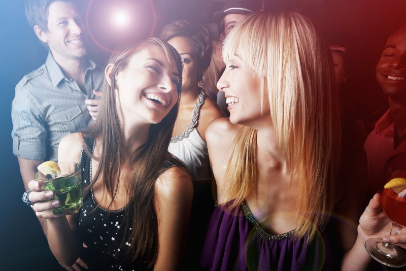 Girlfriends at the party