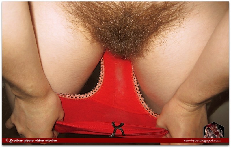 Hairy pubes in white underpants
