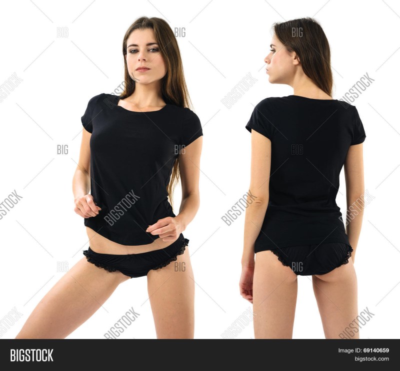 White Shirt Black Panties