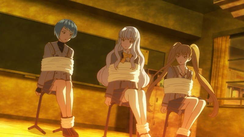 Girl in crimson twilight