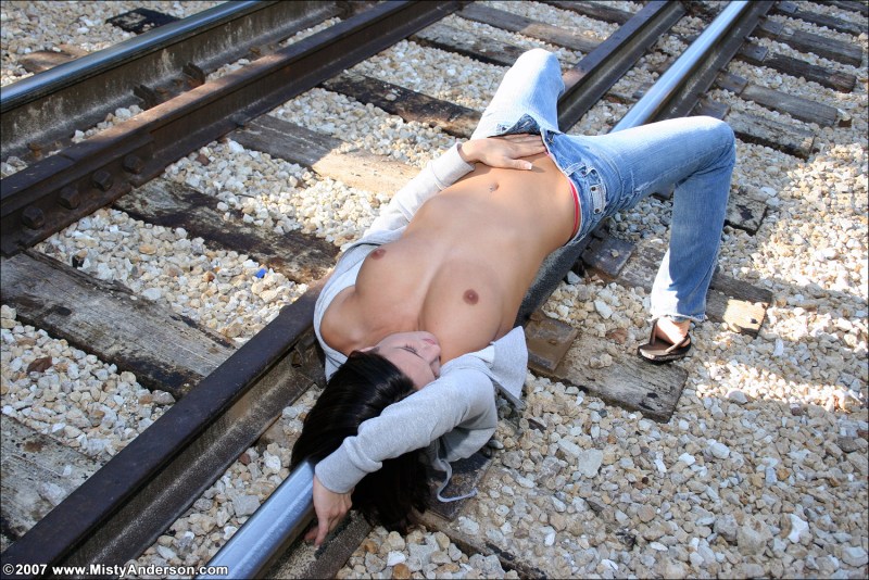 Little Caprice Naked at the station