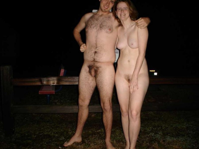 Nudists have fun