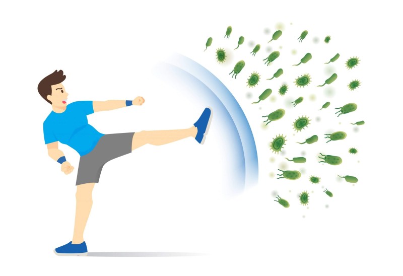 The girl is meditating