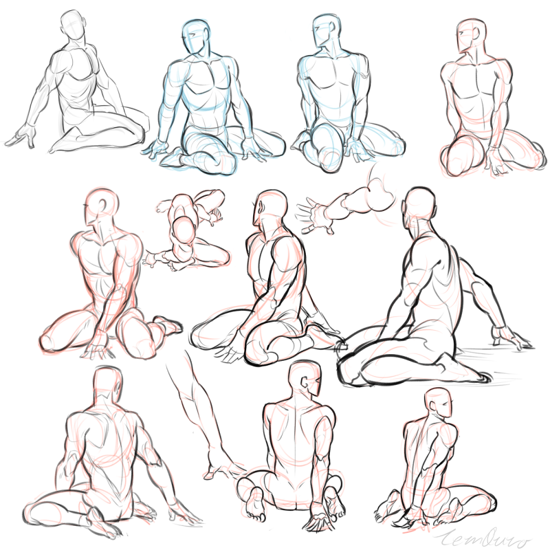 Tutorian sitting poses
