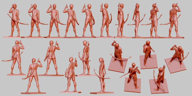 Calling female poses