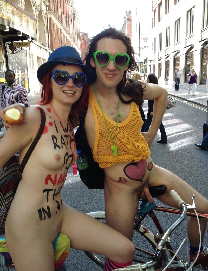 Bonnie Tawny and Ginger World Naked Bike Ride Cambridge 2019