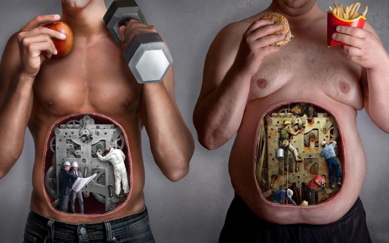 Healthy lifestyle of a man