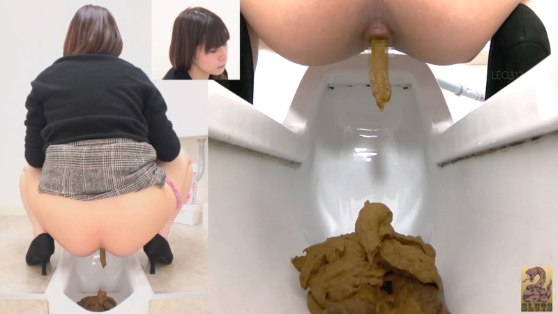 Girl Farting and Diarrhea in Toilet Public